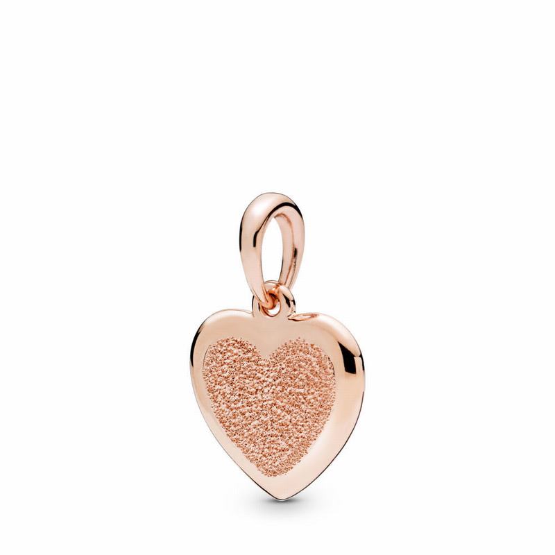 Pandora Rose™ Matte Brilliance Heart Pendant Ireland - Pandora Rose - 409321HQK